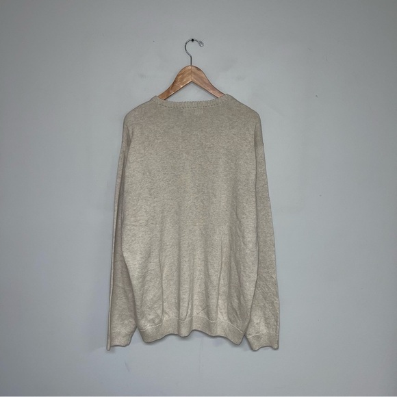 Chaps Ralph Lauren Sweater Men’s Size Extra Large Beige Cream Logo‎ Vintage - Picture 3 of 6